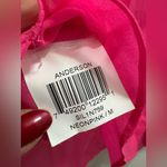 BCBGMAXAZRIA  Anderson silk button-down blouse in neon pink medium Photo 1