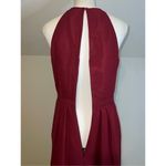 Women’s Wine Red Aline Pleated Chiffon Gown 6 Photo 6