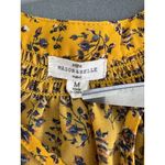 Ashley Mason Mason‎ & Belle Mustard Floral Embroidered Peasant Blouse Size M Photo 6
