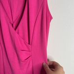 Venus Pink Sleeveles Rushed V-neck Mini Wrap Top Dress Cover Up size 8 Photo 5