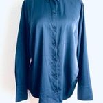Banana Republic  Factory Long Sleeve Silky Short Collar Button Front Blouse Photo 0