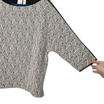Chico's Chico’s Diamond Chevron Jacquard Knit 3/4 Length Sleeve Blouse Top Photo 4