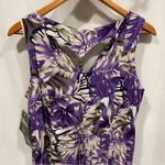 Erika Beautiful deadstock lilac floral tropical NWT maxi dress back beaded cutouts y2k Photo 5