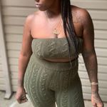 Women’s Olive Green Crochet Two Photo 1