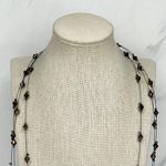 Chico's Triple Strand Black Wire Beaded Tiered Necklace β¨ Photo 4