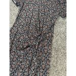 Boden Knot Front Jersey Midi Dress Black Block Paisley Ruched Tie Side Womens 12 Photo 6