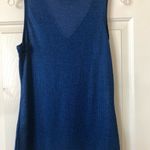 Candie's Candie’s Ribbed Sleeveless Choker Tank Royal Blue L Photo 3