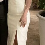 Cinq à Sept Cinq a Sept NWT White Bridal Silk Halter Dress Midi Photo 2