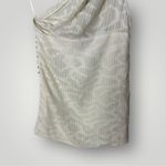 IRO  Roxanie One Shoulder Fil Coupé Chiffon Mini Dress Off White Size 40 or US‎ 8 Photo 8