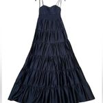 Alice + Olivia New Black Jori Spaghetti Strap Tiered Maxi Dress Size 0 $550.00 Photo 7