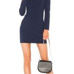 Alice + Olivia  Navy Cold Shoulder Long Sleeve Mini Dress Sapphire Size 0 Photo 0