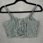 Petite Studio Top Womens XXS Green White Gingham Plaid Camisole Crop Top Photo 3