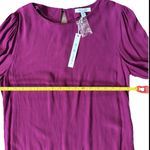 She & Sky ‎ Shirt Dress Womens M Maroon Button Accent Sleeve  Summer Chic Photo 3