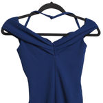 Nookie  Athena Halter Midi Dress Navy Blue Bodycon Halter Off The Shoulder XS New Photo 6