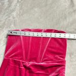 Lulus Glamorous Celebrations Dress Women's Small Pink Velvet Strapless Tulip Photo 8