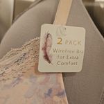 Jessica Simpson ๐๐ Wirefree Bras (2 Pack) Pink Floral & Gray 34C NWT Photo 11