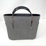 LANCEL tweed and leather tote purse, made Italy, NWT Photo 5
