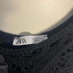 ZARA Womens Black Crochet Sleeveless Top Summer Casual Size M Photo 4