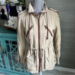 ZARA  Utility Military Equestrian Jacket Tan Size Small Photo 4