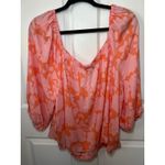 Sanctuary NWT Pink Floral Top Square Neck Bohemian Puff Sleeves Size 3XL Photo 2