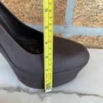 Saint Laurent Brown Ysl Aliama Lizard Embossed Suede Heels Pumps Size 39… Brown Photo 11