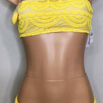 PilyQ gold lace bikini. NO STRAPS. Retails $192. Medium Photo 0