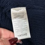 Free People Chunky Knit V Neck Sleeveless Sweater Tunic Navy Green Size Medium Photo 8