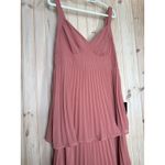 Lulus NWT  Luxe Perfection Rusty Rose Pleated Tiered Backless Maxi Dress Sz XXL Photo 3