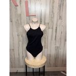 H&M Black Ribbed Bodysuit XL Photo 1