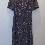 Anthropologie Emberley grey floral button top short sleeve maxi dress Photo 0