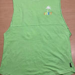 Spirit Jersey Tank Top Sleeveless Women's Size XSmall Neon Green Summer 83 NEW Photo 0