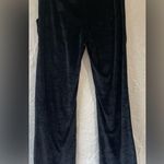 BCBGMAXAZRIA  Valour Sz M wide leg sweatpants women’s black Pull On Lounge Velvet Photo 5