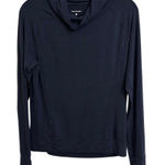 Dagsmejan Top Womens Medium Navy Nattwarm Thermal Merino Wool Cowl Neck Blue Photo 0