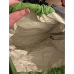 Vintage Handmade quilted patchwork hobo bag rattan handle water resistant lining Green Photo 3