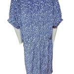 Joe Fresh Blue & White Floral Short Sleeve Dress (1X) Photo 4