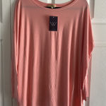 Piko  Womens Large Green Earth Bamboo Long‎ Sleeve Top New Pink Photo 0