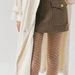 Free People NWT Women’s Neutral Chevron made in Italy Tights One Size Photo 0