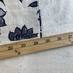 Ella Moss XL Linen Blend Wide Leg Pants Pull On Blue Floral Pockets Resort Beach Photo 14