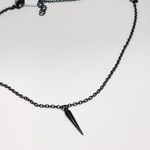 Spike Gunmetal Necklace Punk Goth Egirl New Photo 5
