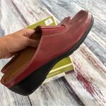 Naturalizer  Women's Leather Burgundy Slip-On Clogs Photo 5