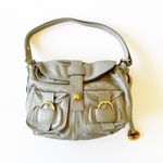 Barr Barr NY Elephant Gray Leather Satchel Purse Photo 0