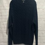 Jantzen  Navy Cable Knit 100% cotton Oversized Crewneck Sweater Woman’s Size XL Photo 0