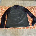 Ann Taylor  black sweater with faux leather detailing size xsP Photo 0