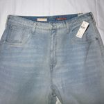 NWT Pilcro Women's Boho Grunge Wide Leg Fray Hem Denim Jeans Size 31 Cotton Blue Photo 3