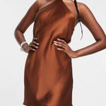 ASOS Brown Satin Mini Dress Photo 0