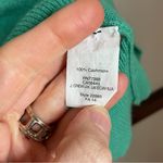 J.Crew 100% Cashmere Green V-Neck Sweater Lightweight Knit Photo 2