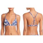 Dolce Vita Matisse Floral Knot Back Bikini Top Strappy Removable Cups Blue L Size L Photo 4