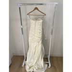 Beautiful Strapless Fit & Flare Wedding Dress + Veil Size XS White Photo 14