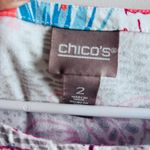 Chico's tropical-themed print with florals, leaves, and a leopard motif size L Photo 4