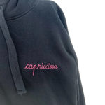 Maison Labiche Paris Capricciosa Black Cropped Hoodie Sweatshirt Size Medium Black Photo 3